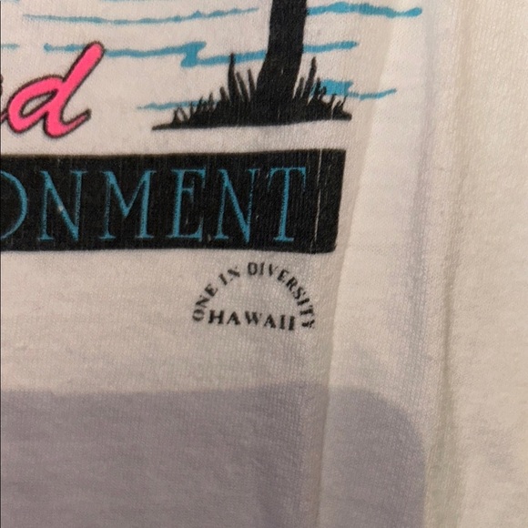 Pink and White Short Sleeve Tee with Tropical Graphic
Vintage protect Hawaii - Picture 4 of 5